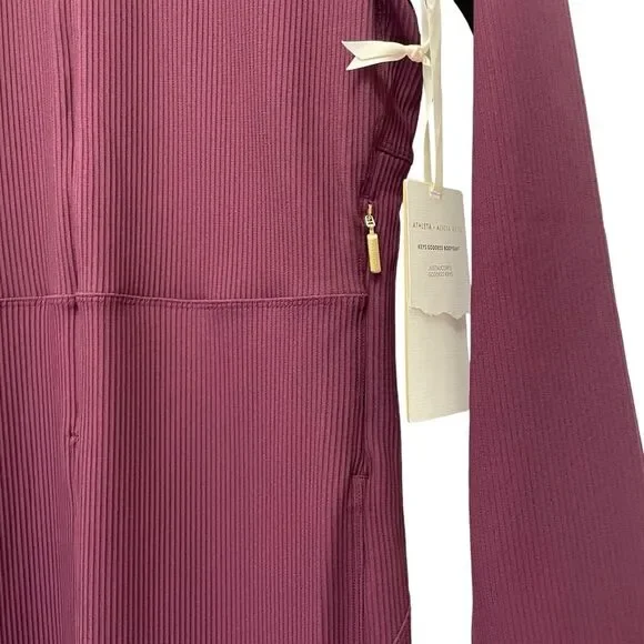 NWT Athleta x Alicia Keys Size Large Goddess Bodysuit Jumpsuit in Maroon NEW - Picture 11 of 16